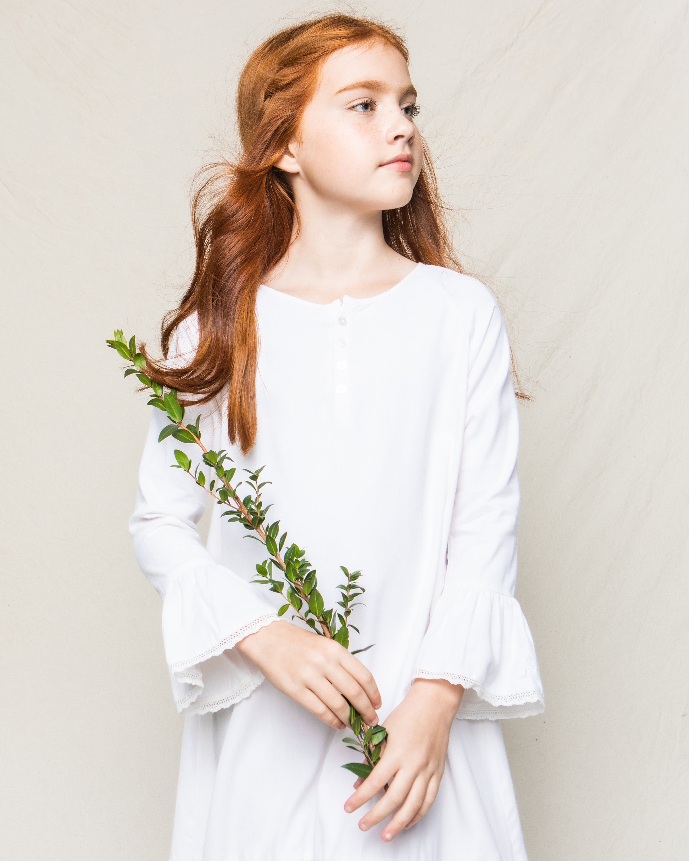 Children's White Arabella Nightgown | Petite Plume